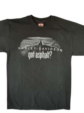 Vintage Harley-Davidson 'Got Asphalt?' Graphic T-Shirt Mid-Ohio Springfield